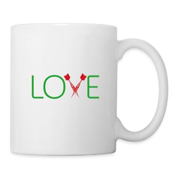 Darts Dart Love - Tasse - Weiß - Rechts