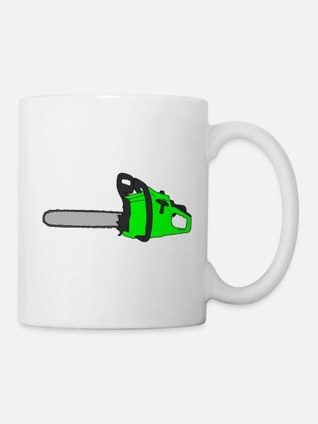 kettensäge - Tasse - Weiß