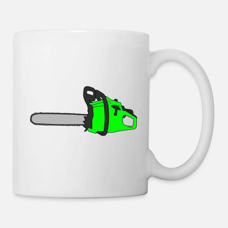 kettensäge - Tasse - Weiß