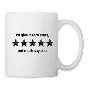 Zero Stars Math Comedy - Mug - white - Right