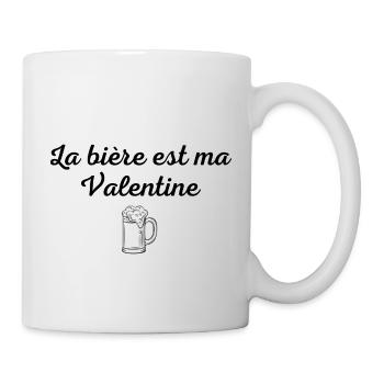 La bière est ma Valentine - Mug blanc - blanc - Droite
