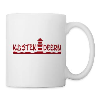 Küstendeern Aufschrift Rot - Tasse - Weiß - Rechts