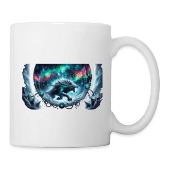 Norse Wolf Fenrir in Fantasy Wilds - Mug - white - Right