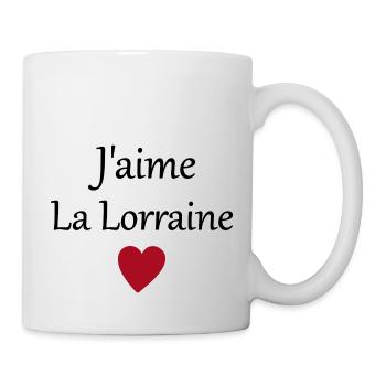 J'aime la Lorraine - Mug blanc - blanc - Droite