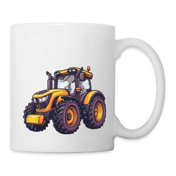 Niedlicher Traktor - Tasse - Weiß - Rechts