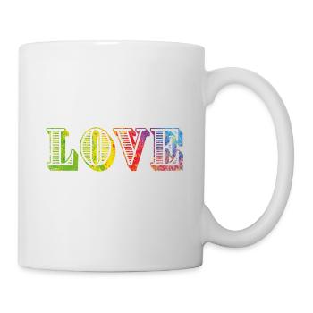 LOVE colours speckled 02 - Tasse - Weiß - Rechts