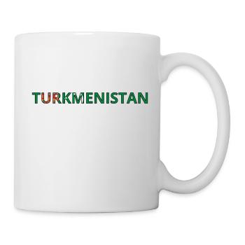 Flagge von Turkmenistan - Tasse - Weiß - Rechts