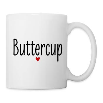 Valentinstag, Spitzname, Buttercup, Herz, Liebe - Tasse - Weiß - Rechts