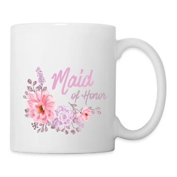Flower Brautjungfer Maid of Honor - Tasse - Weiß - Rechts