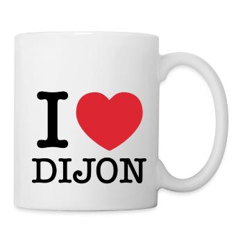 Ich liebe Dijon | Dijon | Ich Herz Dijon | Frankreich - Tasse - Weiß - Rechts