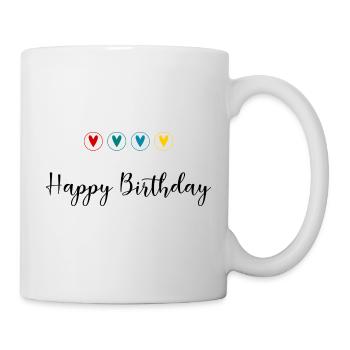 HAPPY BIRTHDAY. JOYEUX ANNIVERSAIRE. ANNIVERSAIRE. - Mug blanc - blanc - Droite