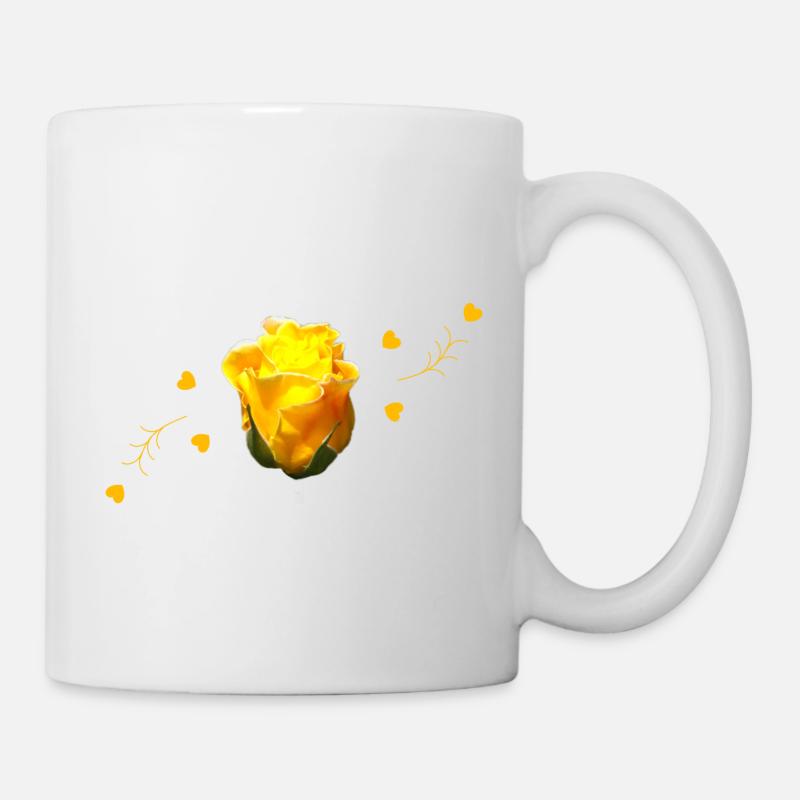 rose yellow rose - Mug - white