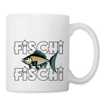 Fischi Fischi mit Fisch - Tasse - Weiß - Rechts
