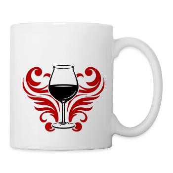 Wine Symbol Glass - Mug - white - Right