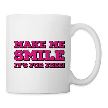 Make me smile it's for free - Mug - white - Right
