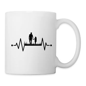 Cadeau Papa Fils et Fille, Père et Fille - Mug blanc - blanc - Droite