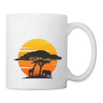 savane girage éléphant safari - Mug blanc - blanc - Droite