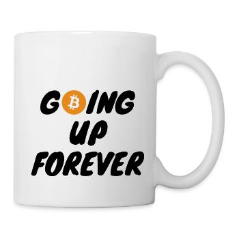 Krypto Going up forever Bitcoin BTC - Tasse - Weiß - Rechts