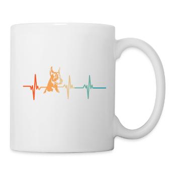 Battement de cœur Doberman - Mug blanc - blanc - Droite
