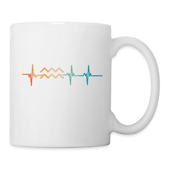 Wassermann Sternzeichen Herzschlag - Tasse - Weiß - Rechts