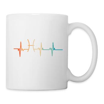 Fische Sternzeichen Herzschlag - Tasse - Weiß - Rechts