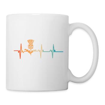 Scottish Heartbeat Flowers - Mug - white - Right