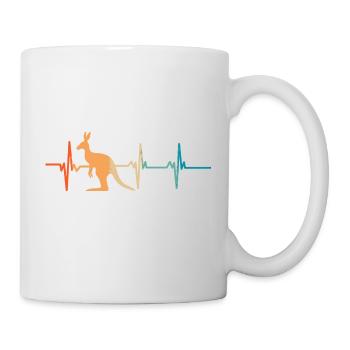 Kangaroo heartbeat - Mug - white - Right