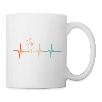 Kaktus-Herzschlag - Tasse - Weiß - Rechts