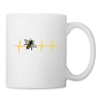 Battement de cœur abeille - Mug blanc - blanc - Droite