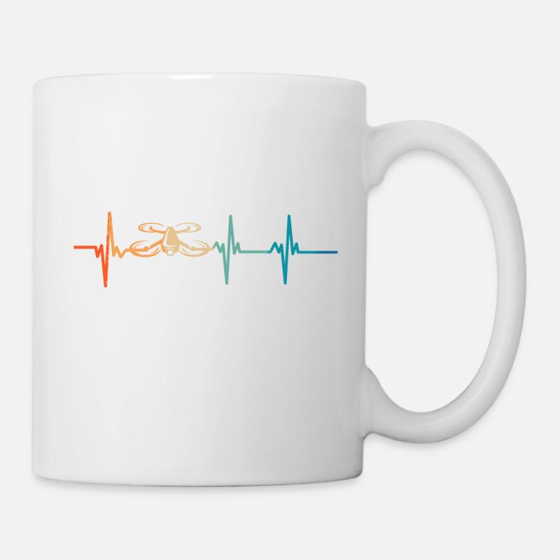 Battement de cœur drone - Mug blanc - blanc