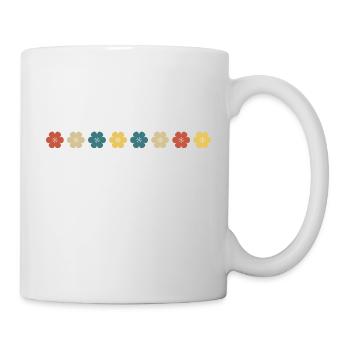Vintage Retro Gänseblümchen - Tasse - Weiß - Rechts
