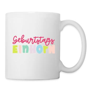 Geburtstags EINHORN - Tasse - Weiß - Rechts