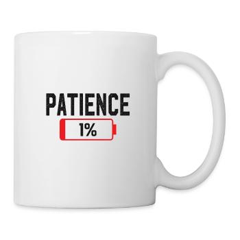 Batterie Patience Geduld Arbeit Stress - Tasse - Weiß - Rechts