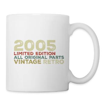 2005 né cadeau d’anniversaire vintage 2005 Retro - Mug blanc - blanc - Droite