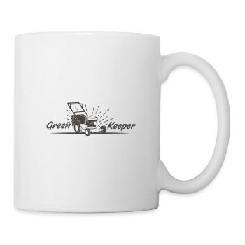 Greenkeeper Rasenmäher Gärtner Garten Geschenkidee - Tasse - Weiß - Rechts