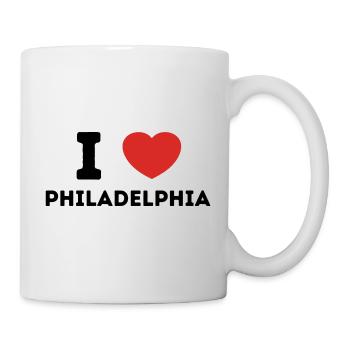 Ich liebe Philadelphia Vereinigte Staaten - Tasse - Weiß - Rechts