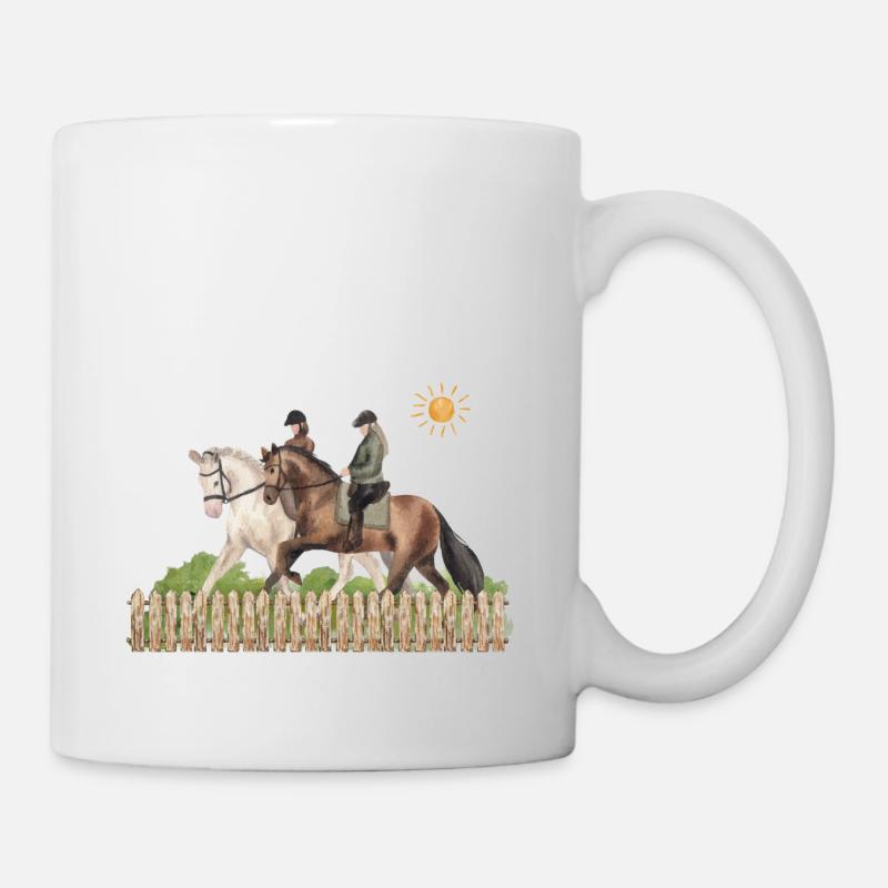 Reiten mit einem Freund. - Tasse - Weiß