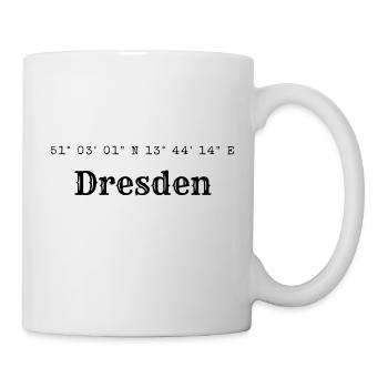 Dresden coordinates - Mug - white - Right