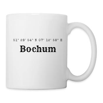 Bochum Koordinaten - Tasse - Weiß - Rechts