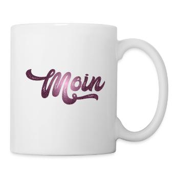 Eleganter Moin Aufdruck - Tasse - Weiß - Rechts