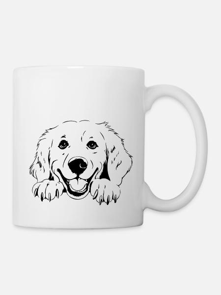 Golden retriever - Mug blanc - blanc