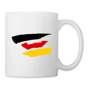 Deutschlandflagge Style - Tasse - Weiß - Rechts