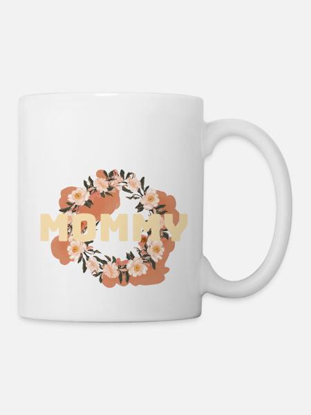 Mutterliebe im Blütenmeer - Tasse - Weiß