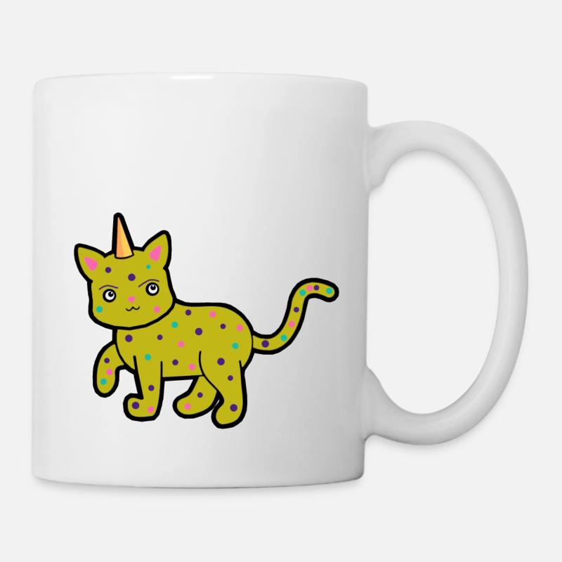 Einhörn Katze Katzen Fabeltiere - Tasse - Weiß