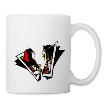Kiss My Ace Poker Spiel Kartenspiel Casino Skull 3D - Tasse - Weiß - Rechts