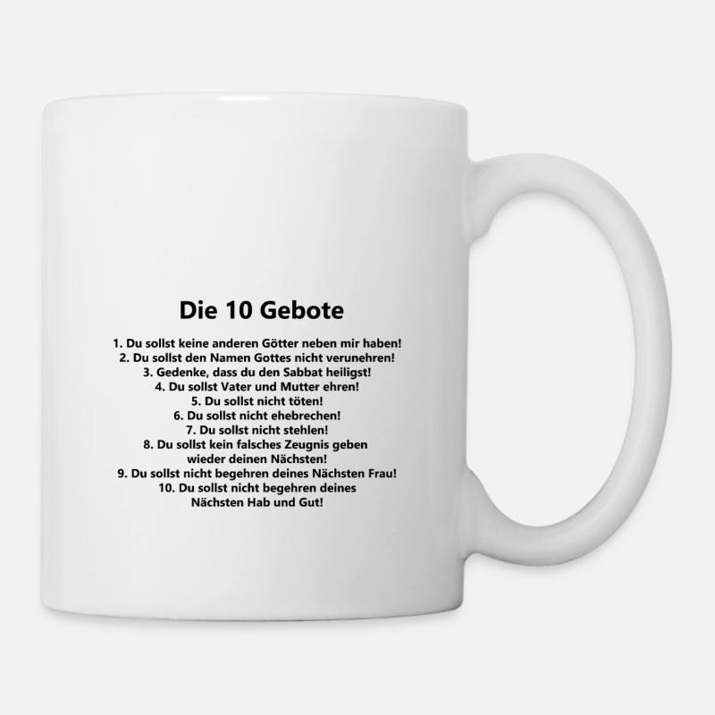 10 gebote - Tasse - Weiß