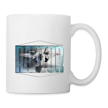 kampfjet ,raptor, - Tasse - Weiß - Rechts