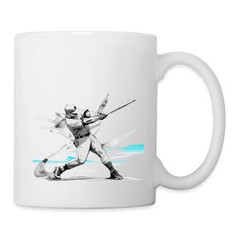 Baseballspieler, baseball - Tasse - Weiß - Rechts