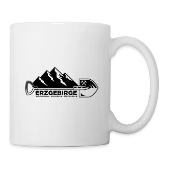 Erzgebirge Sachsen Bergbau Bergarbeiter - Tasse - Weiß - Rechts