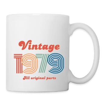 Jahrgang 1979 alle Originalteile - Tasse - Weiß - Rechts